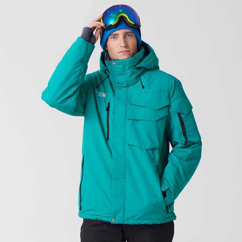 Men Bright Color Waterproof Winter Jacket