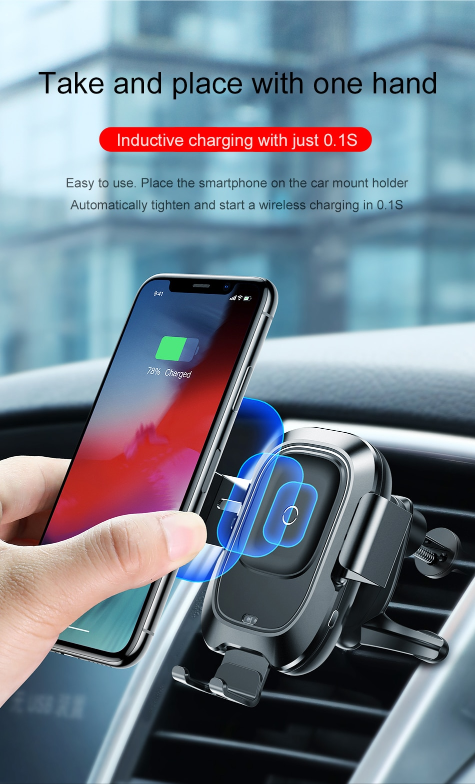 Wireless Charger Phone Holder For iPhone And Samsung