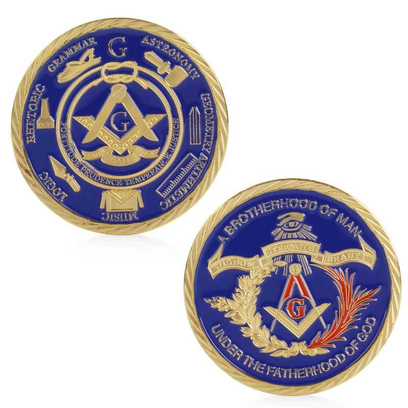 Gold Plated Memorial Freemason Coin | asghedom.com