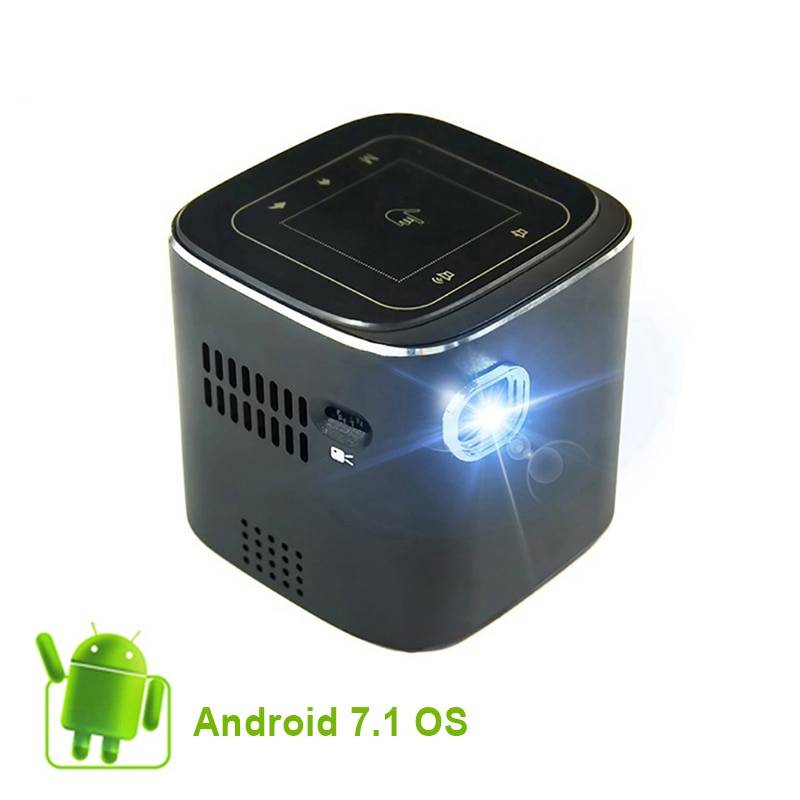 Everycome D019 Mini Projector Support Full HD 1920x 1080P DLP Portable Android 7.1.2 OS Wifi Bluetooth LED Battery Home Beamer