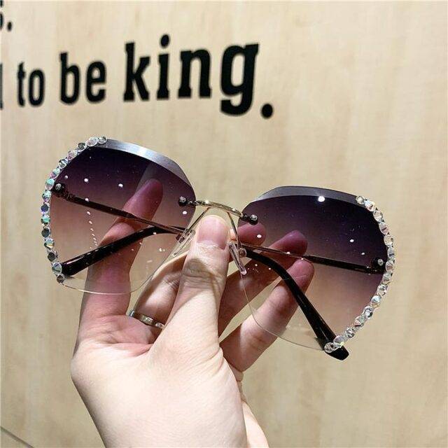 Luxury Vintage Crystal Sunglasses
