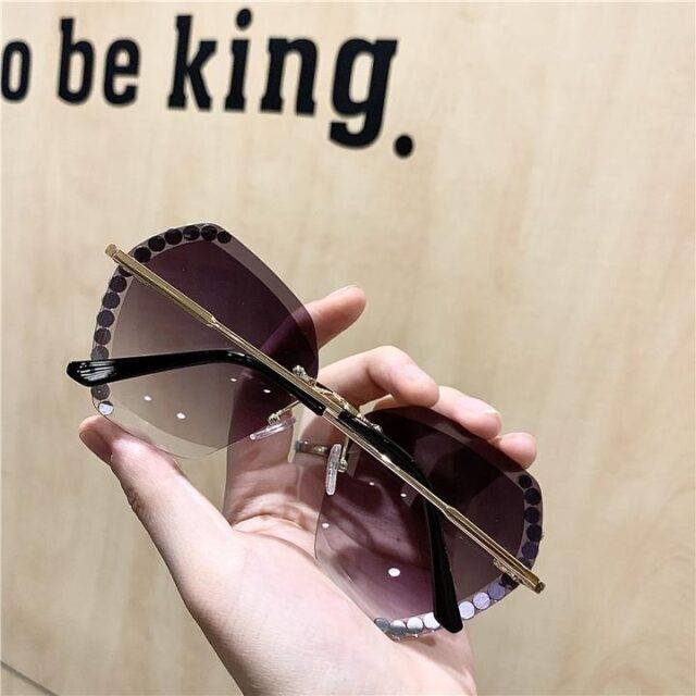 Luxury Vintage Crystal Sunglasses