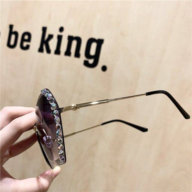 Luxury Vintage Crystal Sunglasses