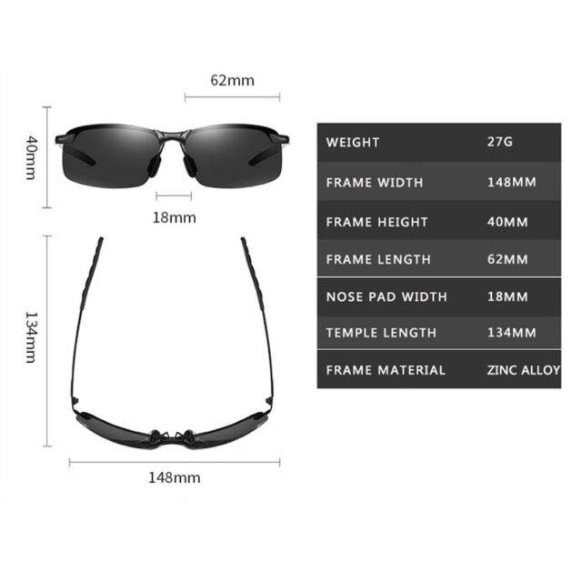 Polarized Photochromic Sunglasses