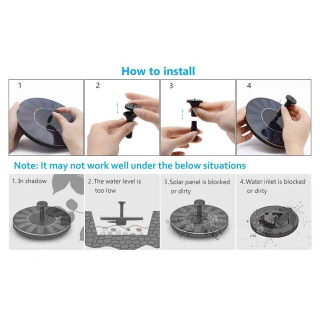 Portable Solar Power Fountain - SPECIAL OFFER