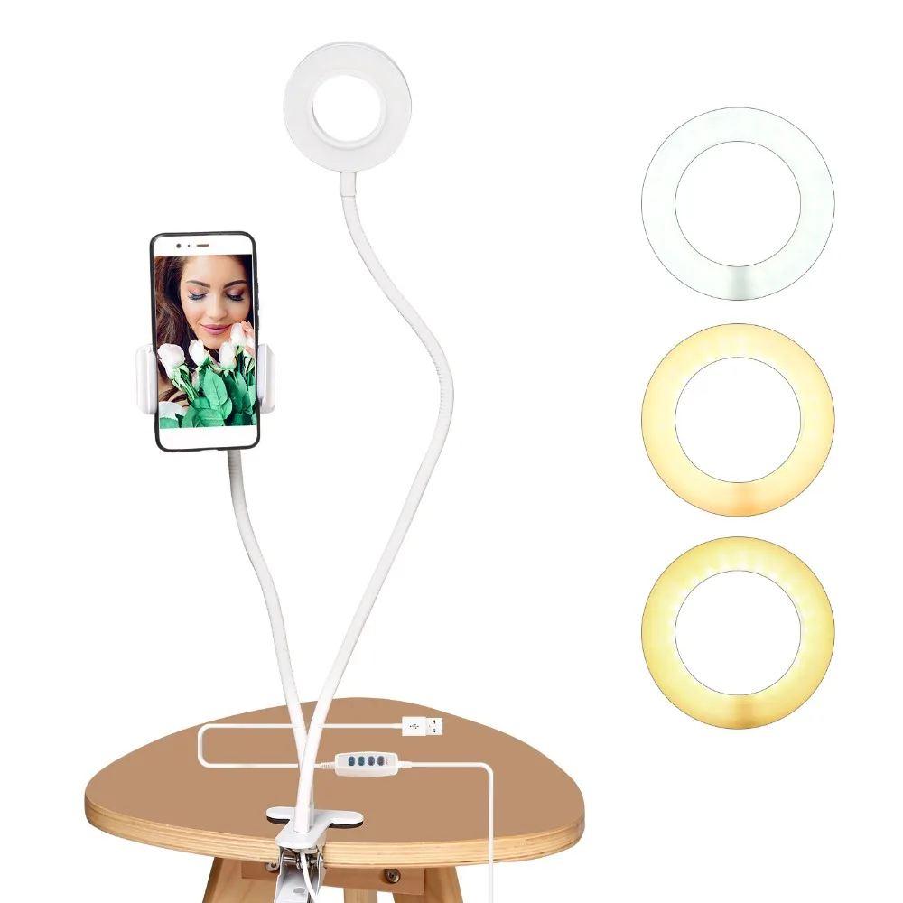 Selfie Flash Ring Light With Phone Holder